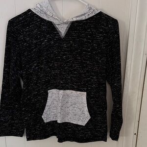 Brooklyn Cloth Black and White Speckled Hooded Shirt